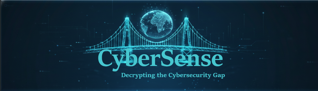 CyberSense Logo. Decrypting the Cybersecurity Gap.